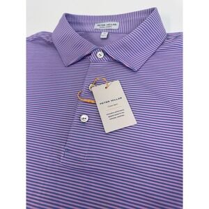 NWT Peter Millar CANDOR Performance Mesh Striped Golf Polo Shirt BSEA XL